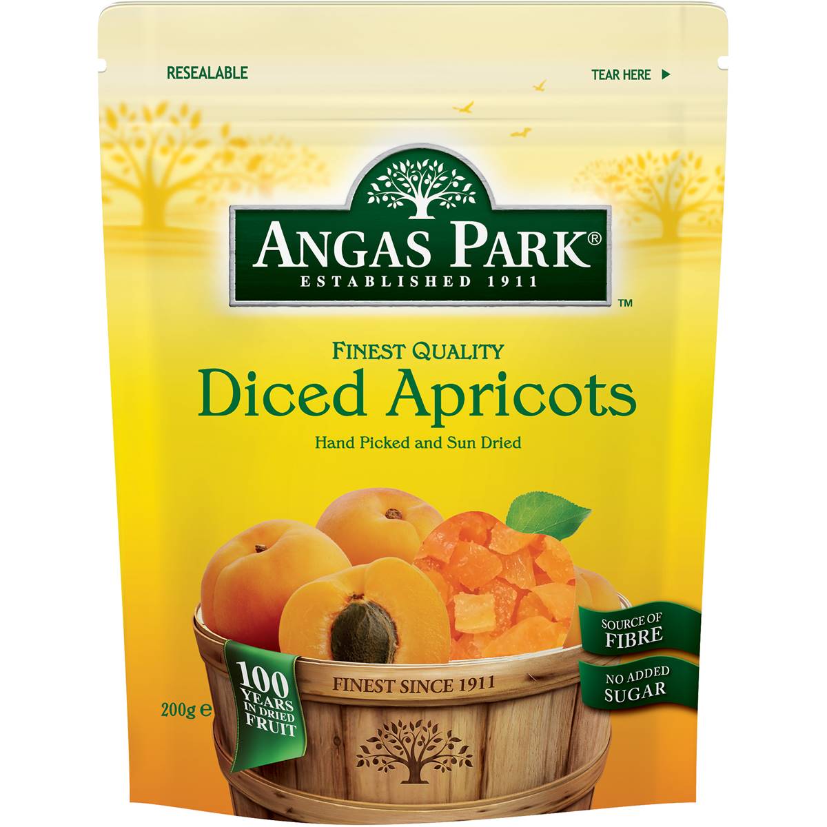 Angas Park Diced Dried Apricots 200g