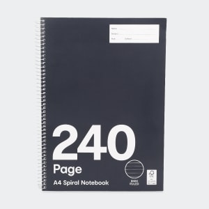 Anko Spiral Notebook A4 Black 240pg