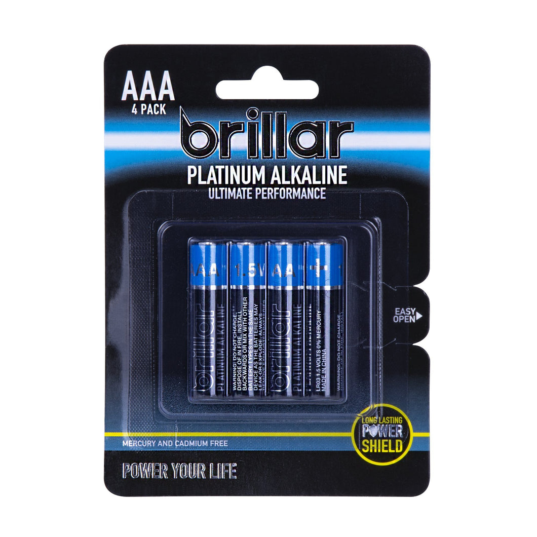 Platinum Alkaline Batteries AAA 4pk