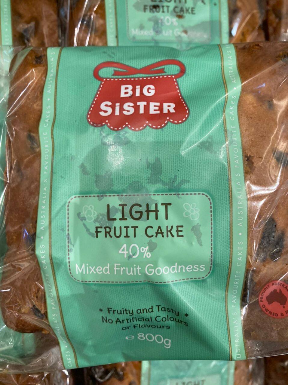Big Sister 40% Light Fruit Cake 800g