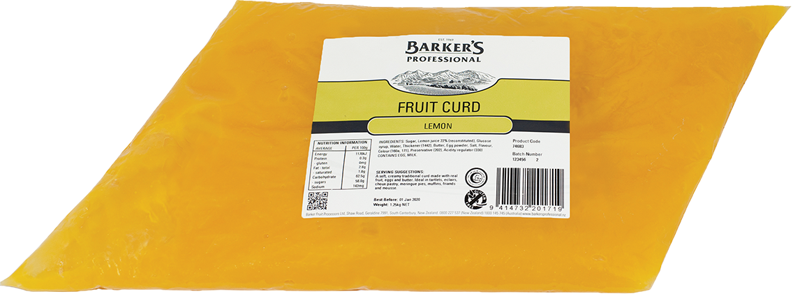 Barkers Lemon Fruit Curd 1.25kg