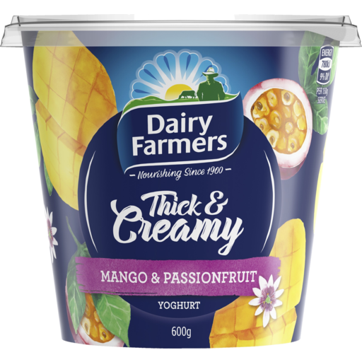 Dairy Farmers Thick & Creamy Yoghurt Mango & Passionfruit 600g