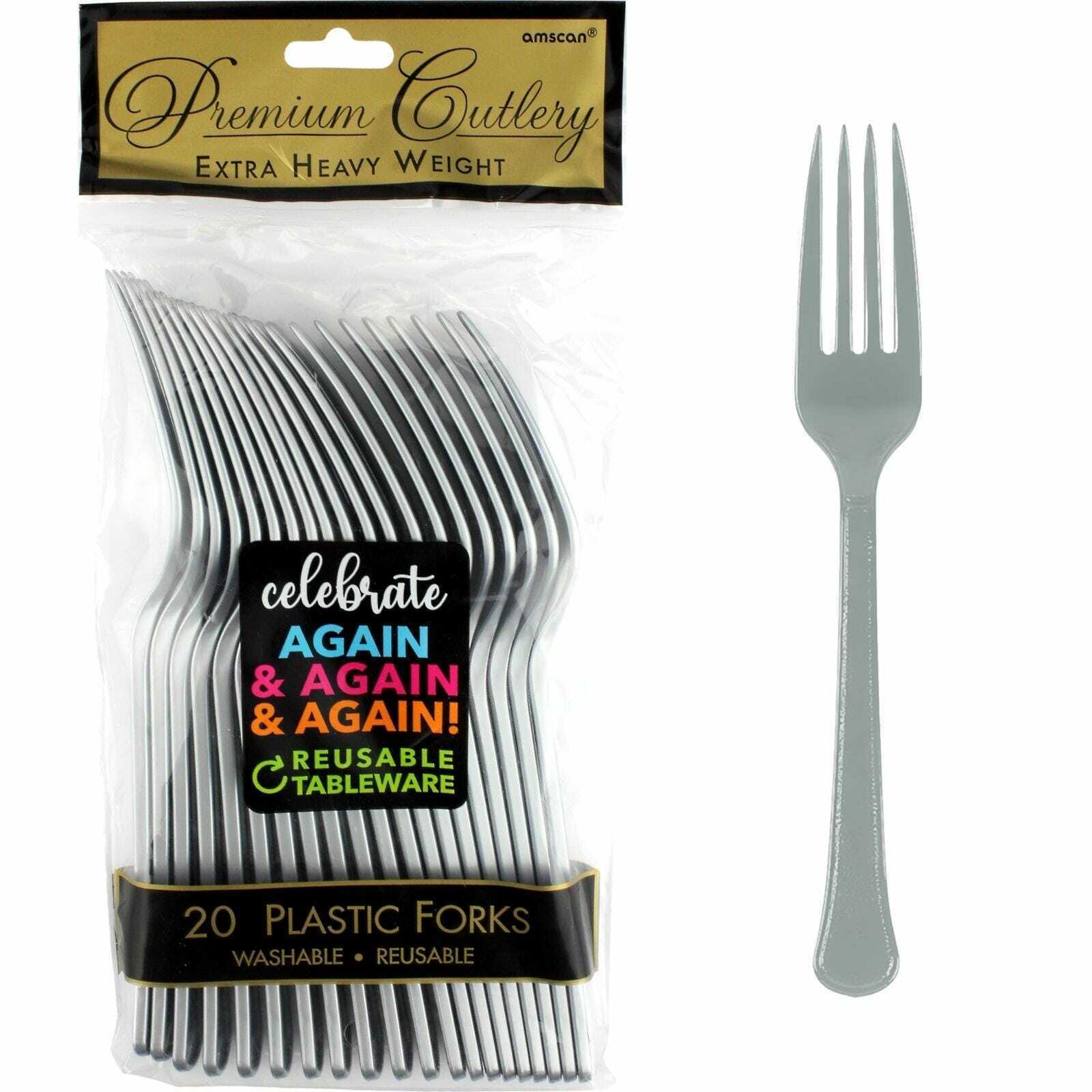 Premium Cutlery  Plastic Forks White 20pk