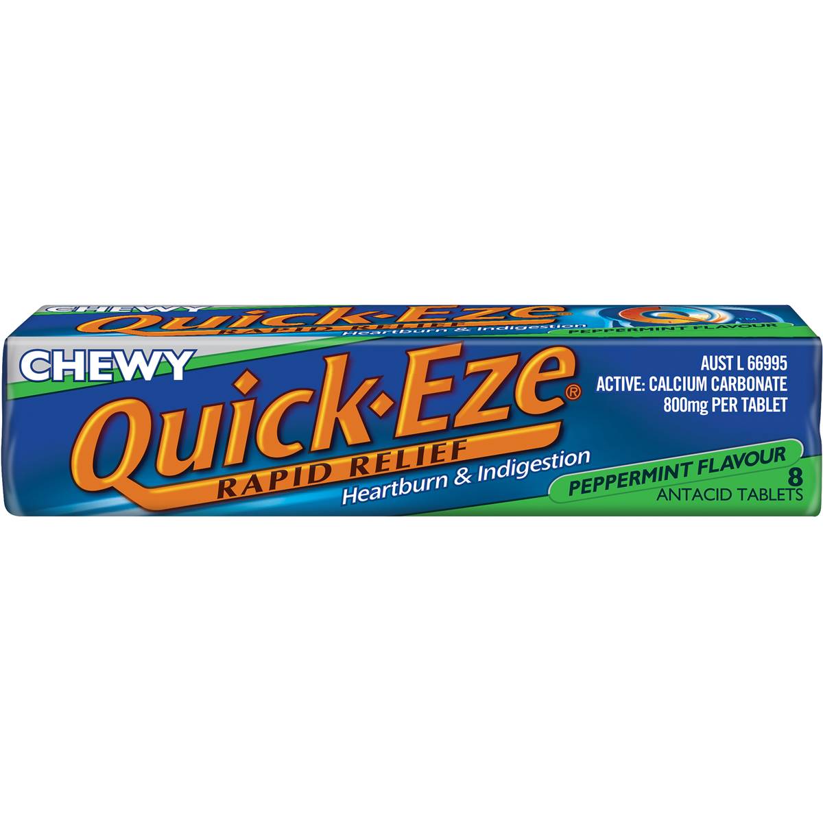 Quick Eze Chewy Tablets Peppermint 8pk