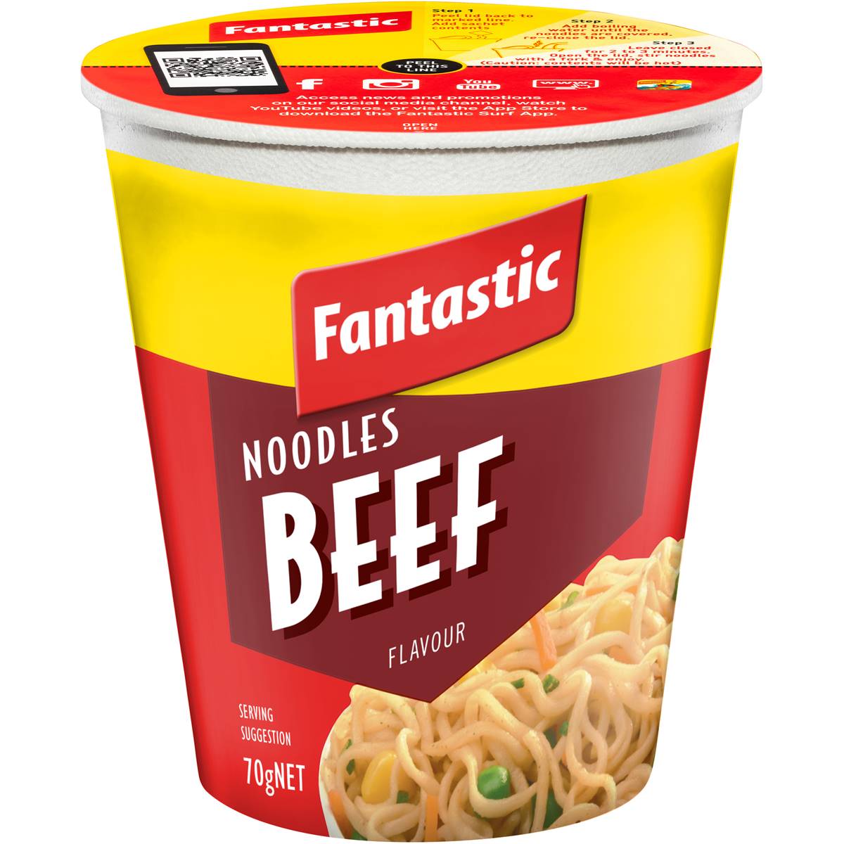 Fantastic Cup Noodle Beef 70g