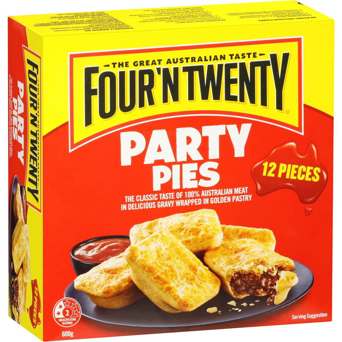 Four N Twenty Party Pies 600g 12pk
