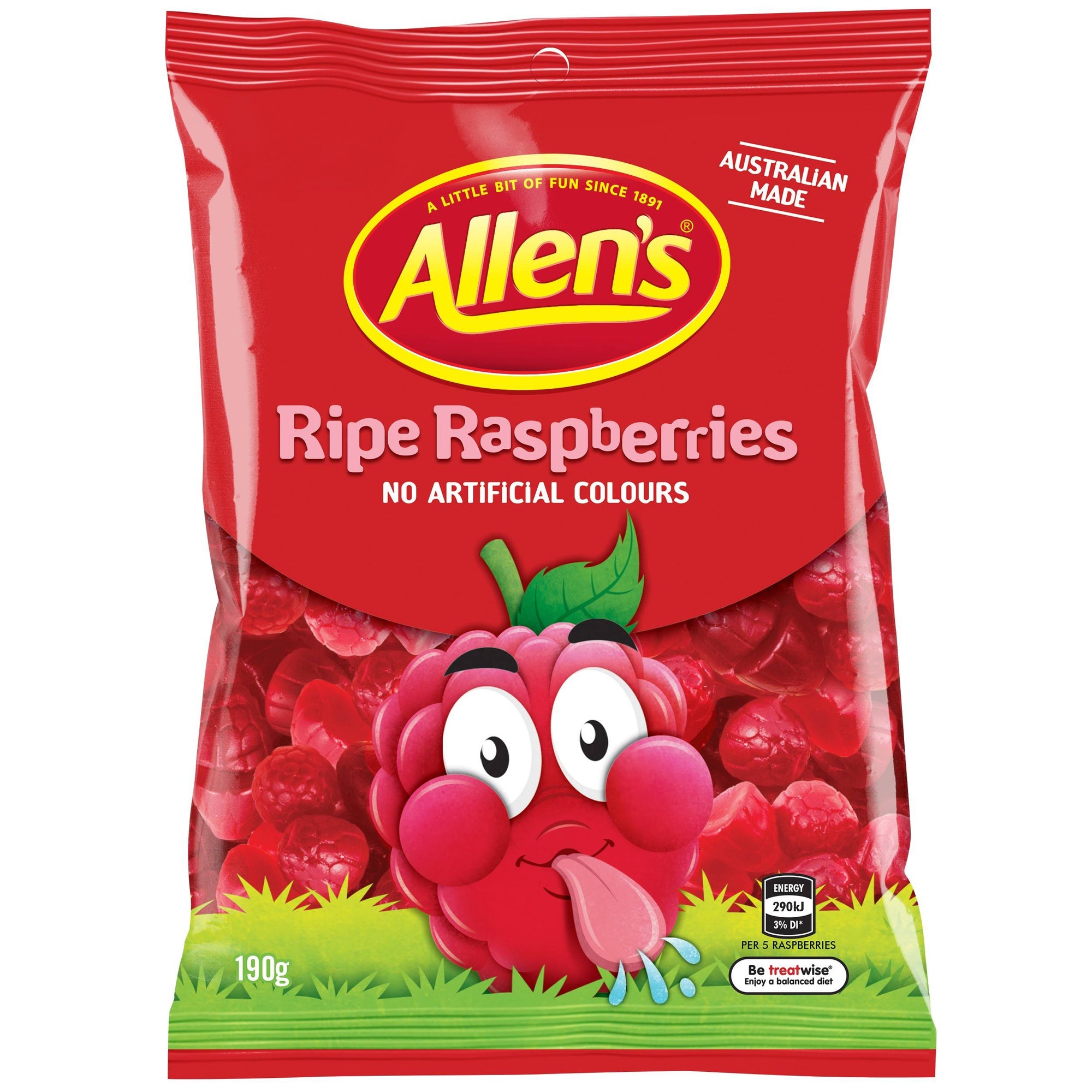 Allens Ripe Raspberries 190g