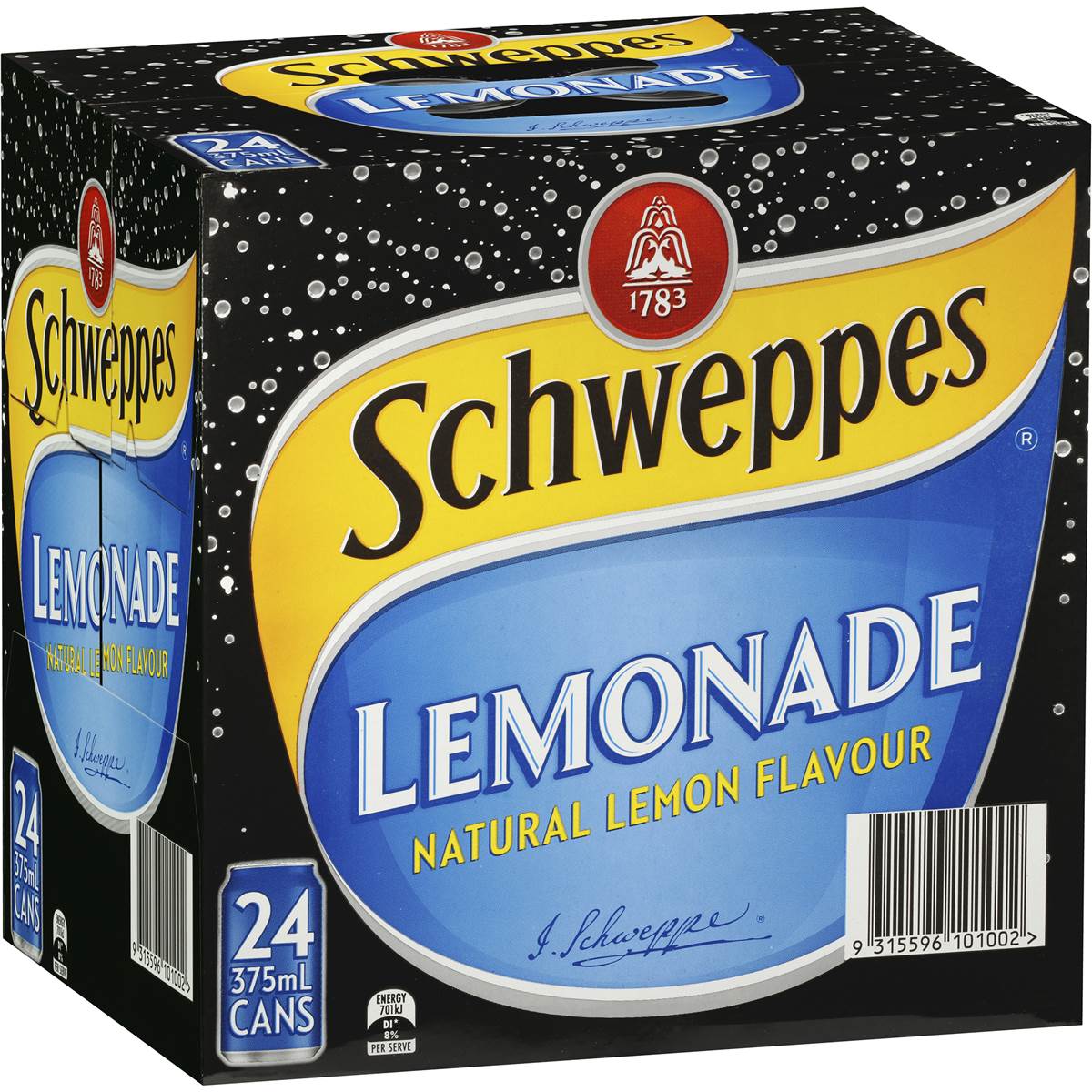 Schweppes Lemonade Cans 375ml 24pk