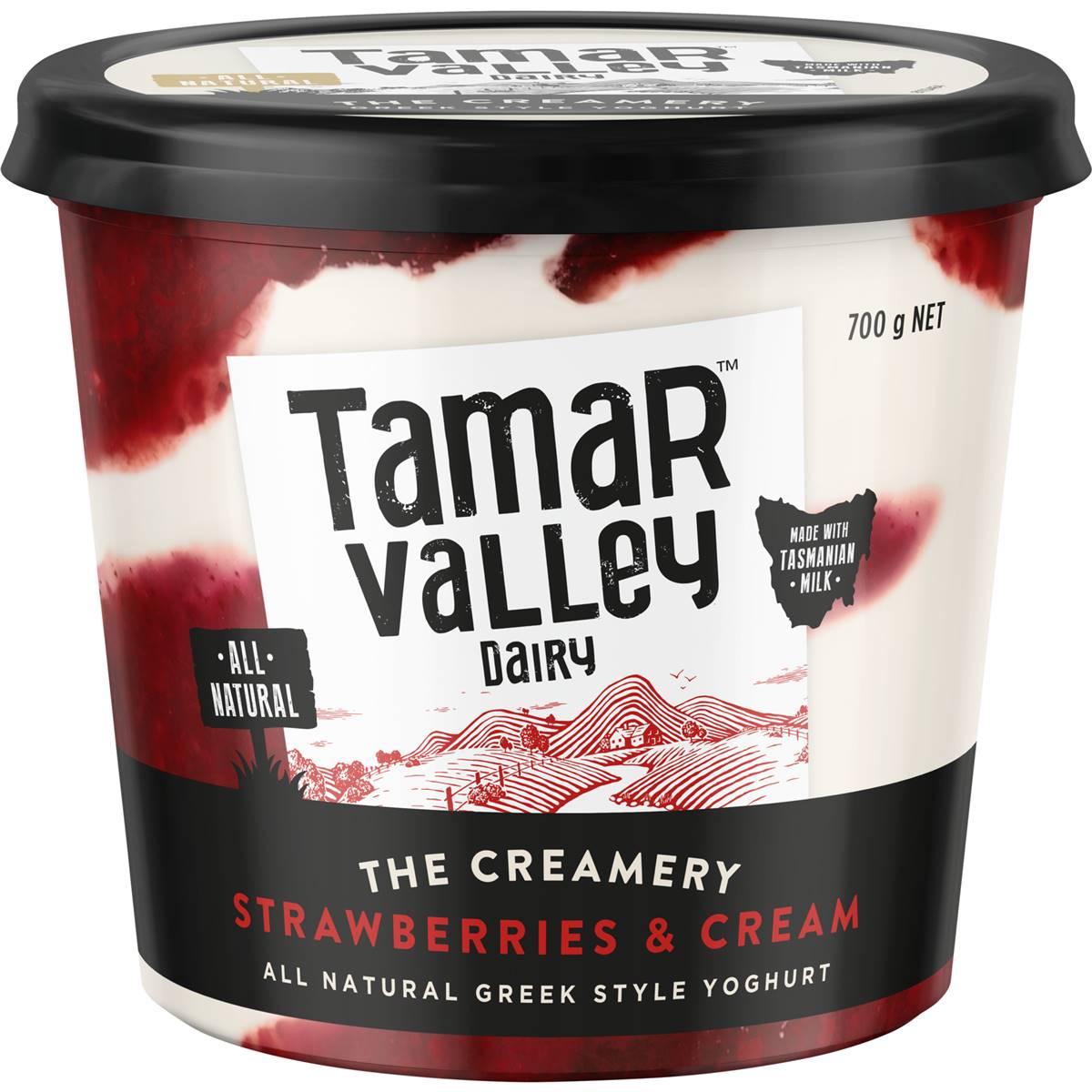 Tamar Valley Yoghurt Strawberries & Cream 700g