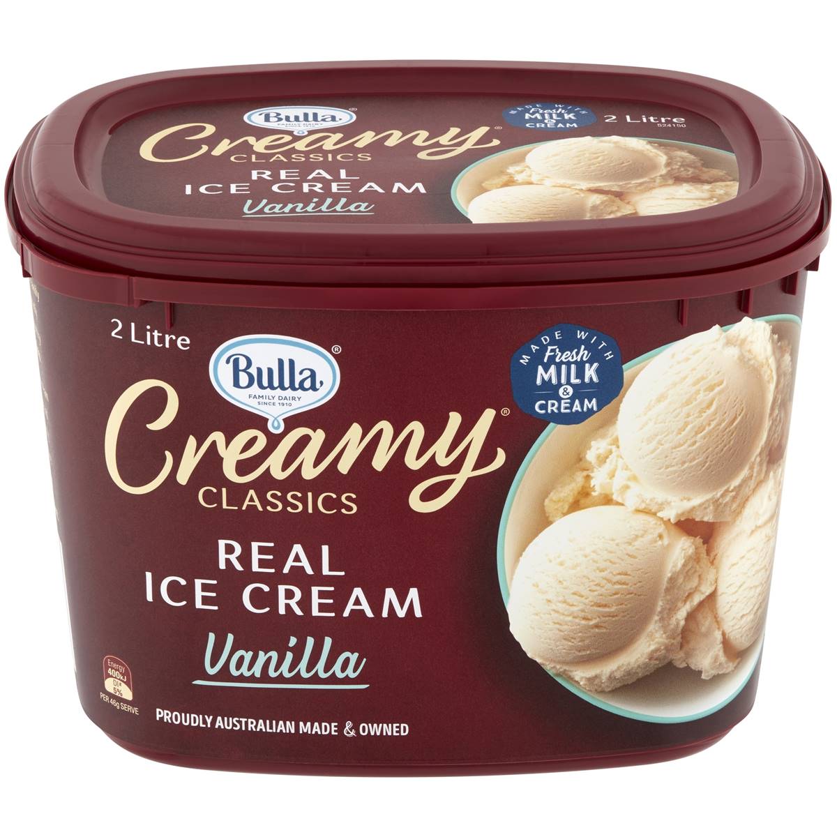Bulla Ice Cream Creamy Classics Vanilla 2L