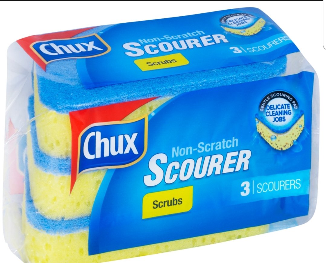 Chux Non Scratch Scourer 3pk