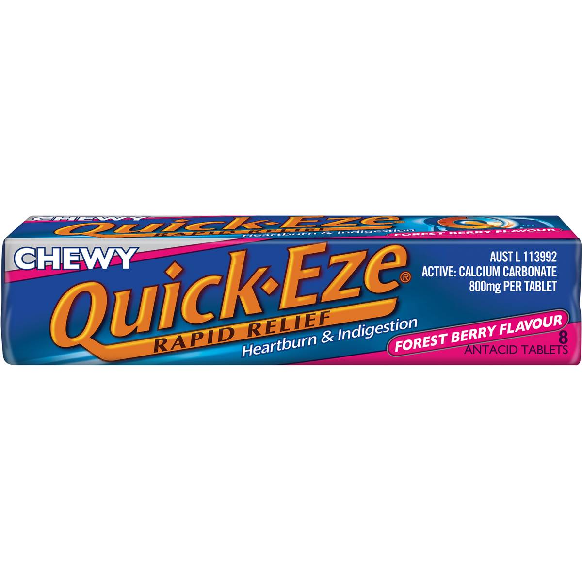 Quick Eze Chewy Tablets Forest Berry 8pk