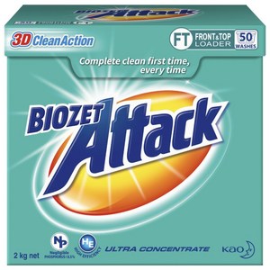 Biozet Attack Front & Top Loader Laundry Powder 2kg