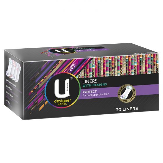 U by Kotex Liners with Designs 30pk