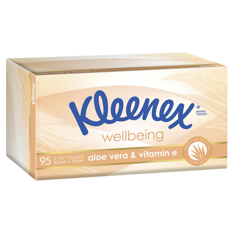 Kleenex Tissues Extra Aloe Vera 3 Ply 95pk