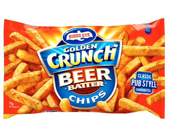 Birds Eye Chips Golden Crunch Beer Battered 750g