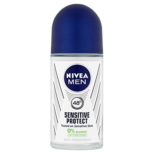Nivea Roll On Deodorant Mens Sensitive 0% Alcohol 50ml