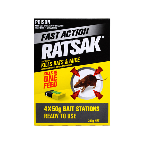 Ratsak Fast Action Bait Stations 4 x 50g