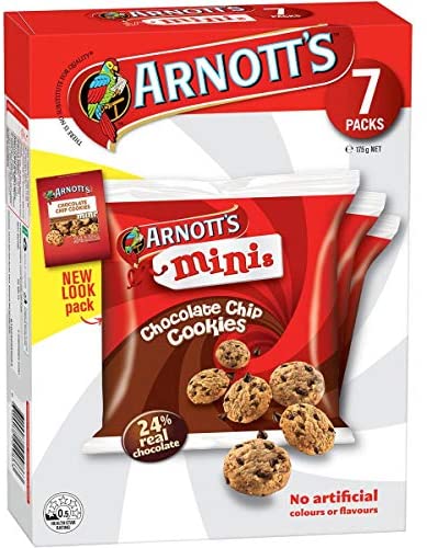 Arnotts Mini Cookies Choc Chip 175g 7pk