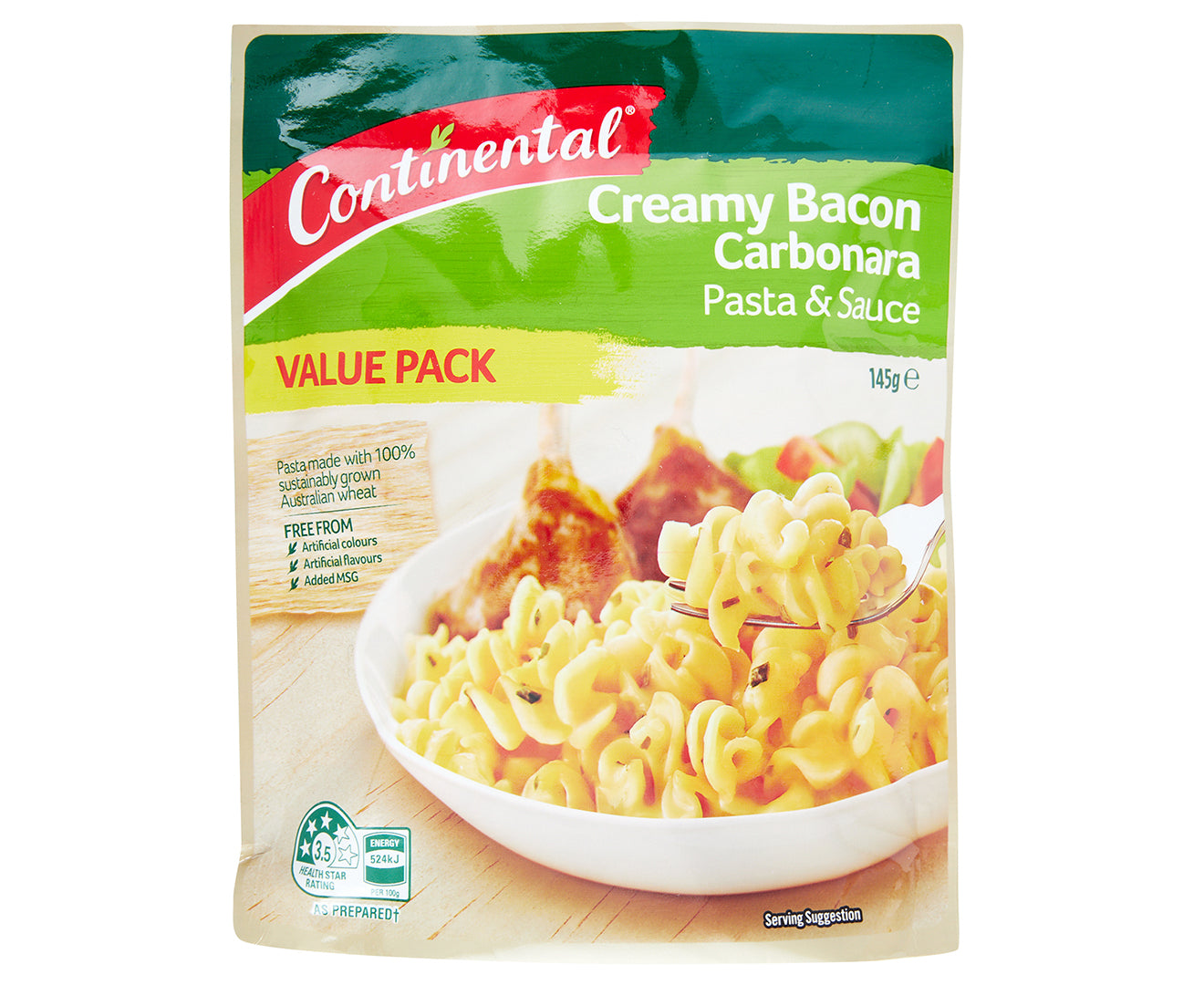 Continental Value Pack Creamy Bacon Carbonara Pasta 145g