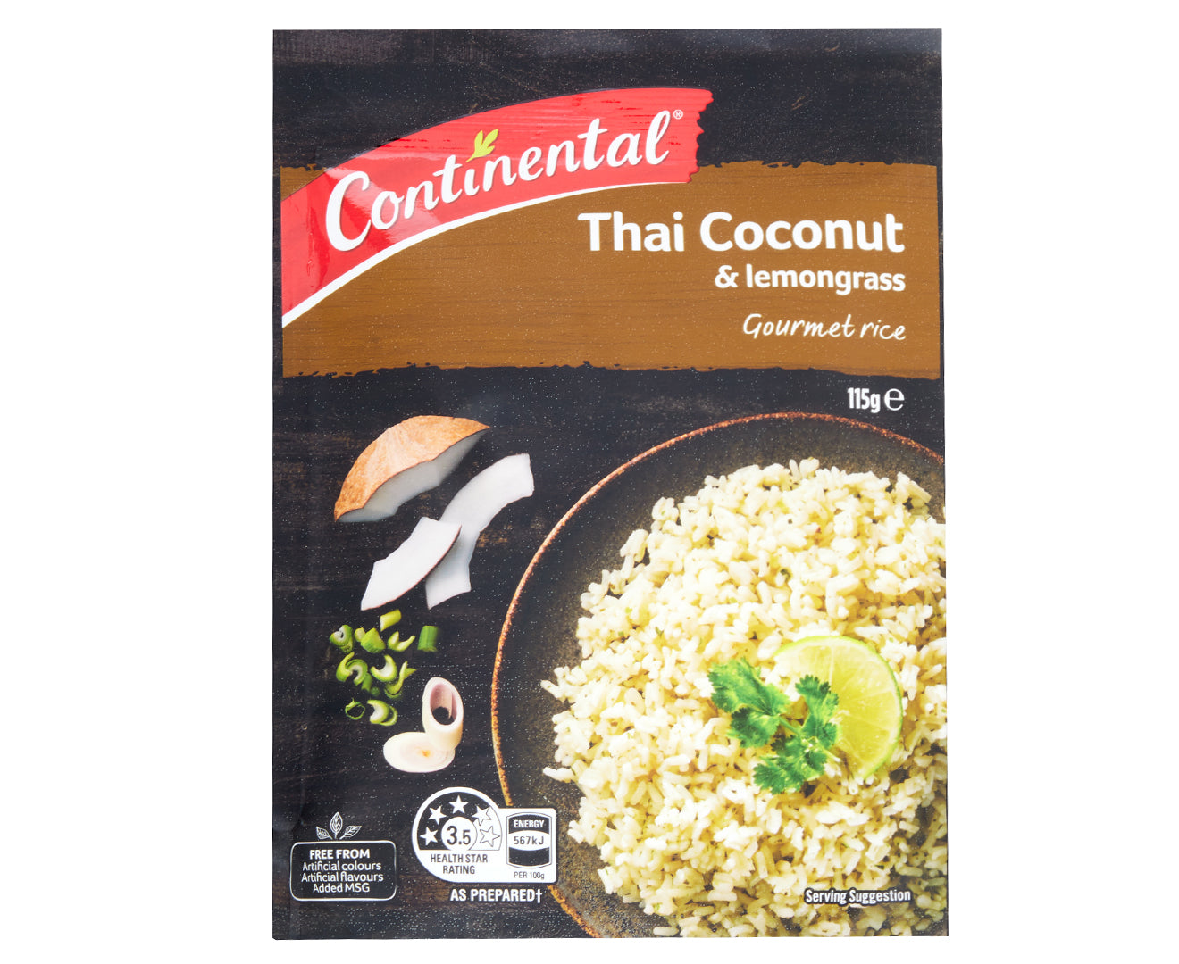 Continental Rice Thai Coconut & Lemon Grass 115g