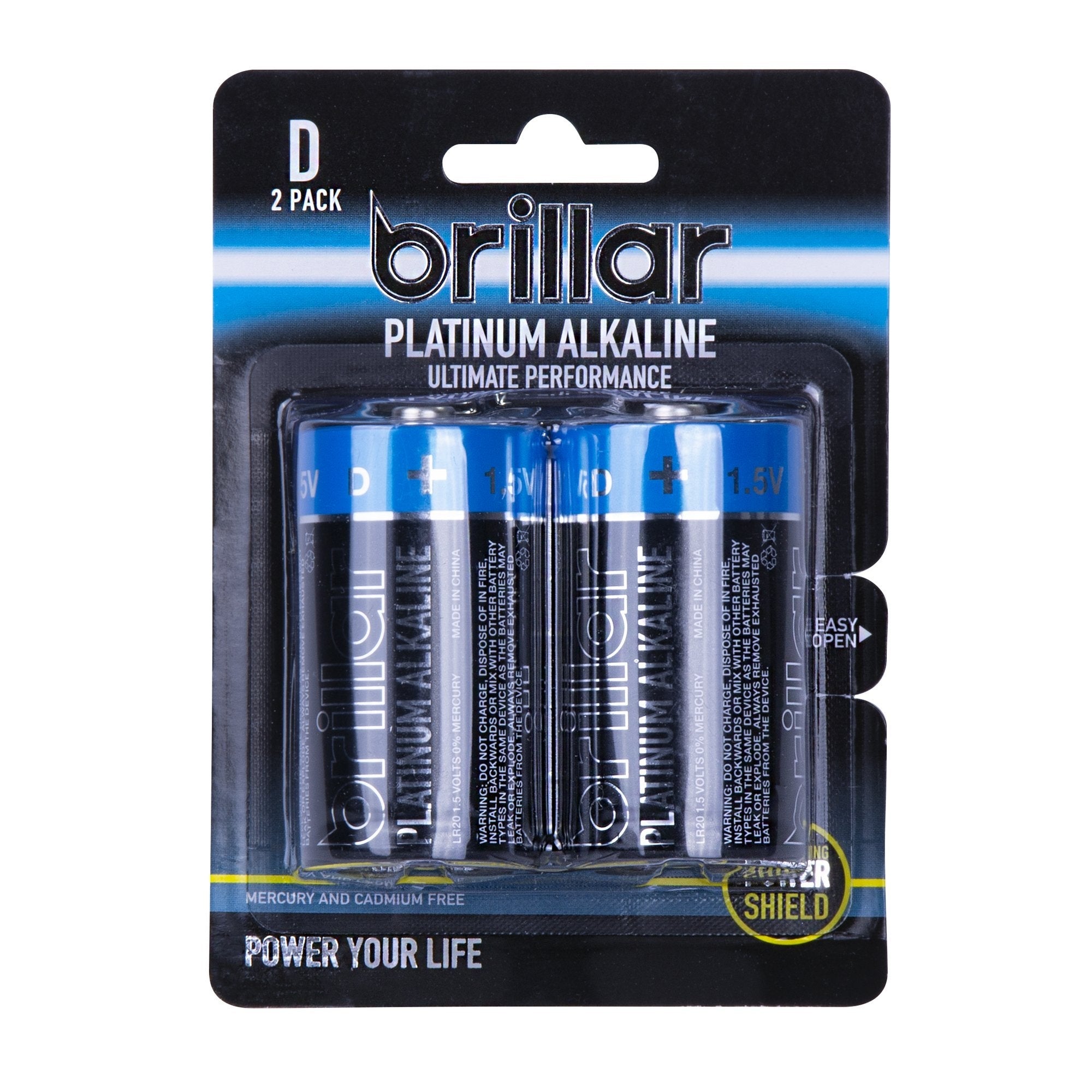 Platinum Batteries D size 2pk