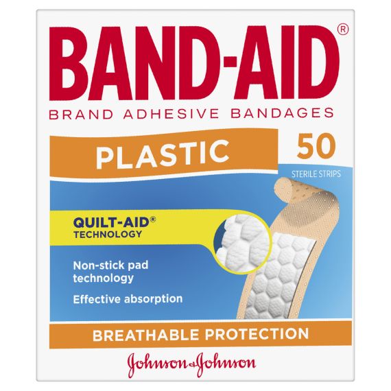 Band Aid Plastic Shapes 50pk