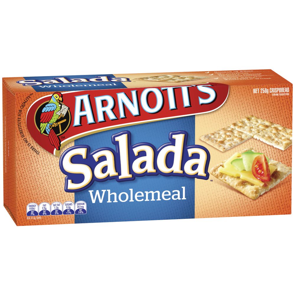Arnotts Salada Wholemeal Crackers 250g
