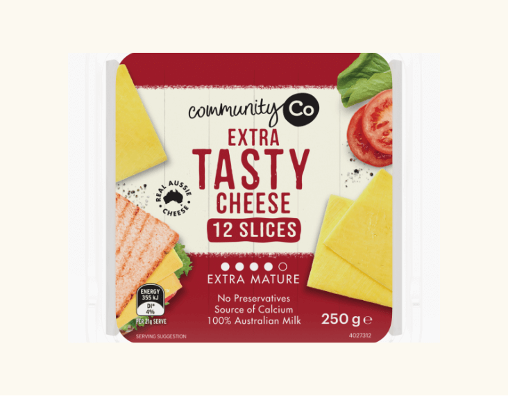 Community Co Cheese Slices Extra Tasty 250g