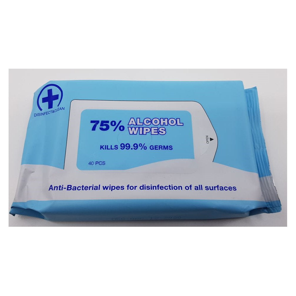 Disinfect and Clean 75% Alcohol Wipes 40pk