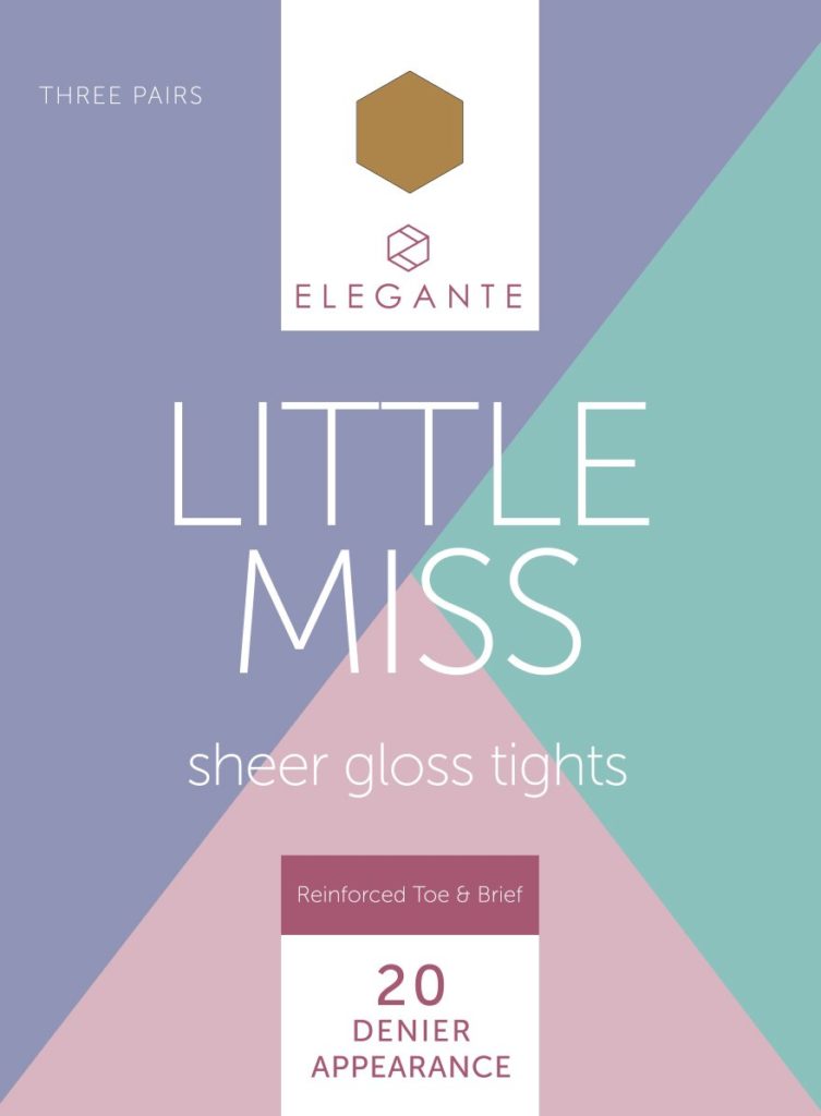 Elegante Little Miss Sheer Gloss Tights Bronze Glow 3pk