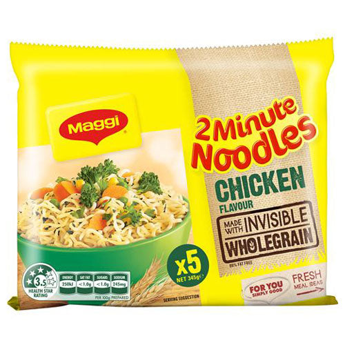 Maggi 2 Minute Noodles Chicken 370g  5pk