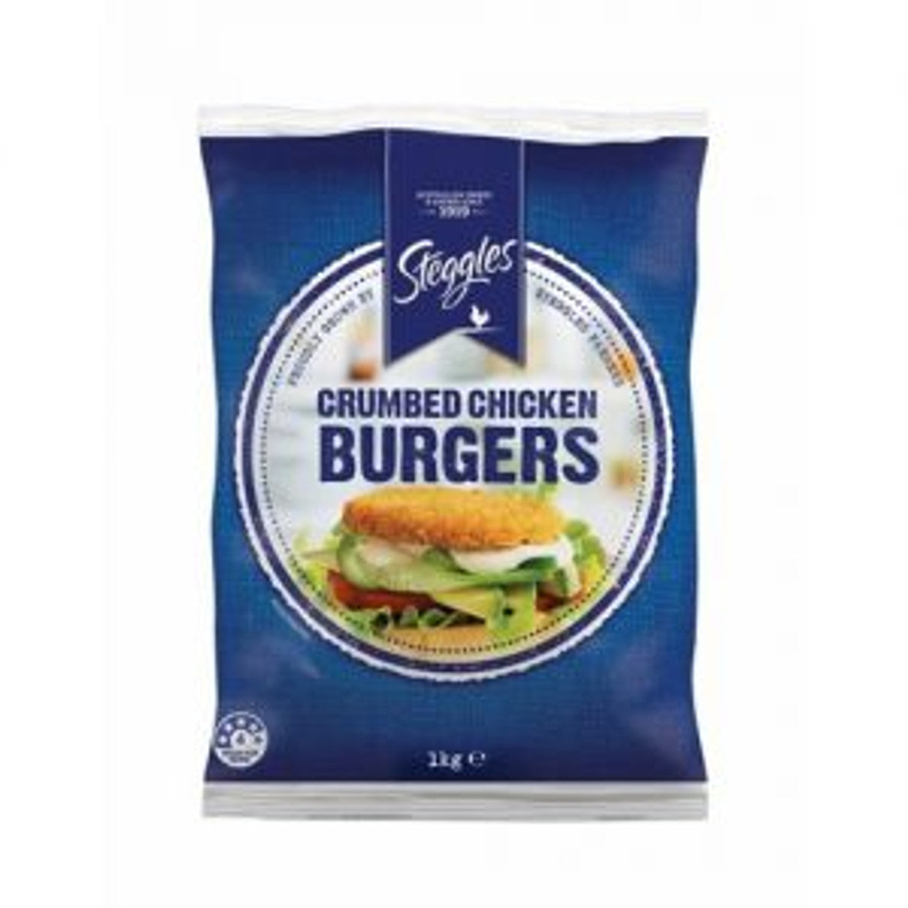 Steggles Crumbed Chicken Burgers 1kg