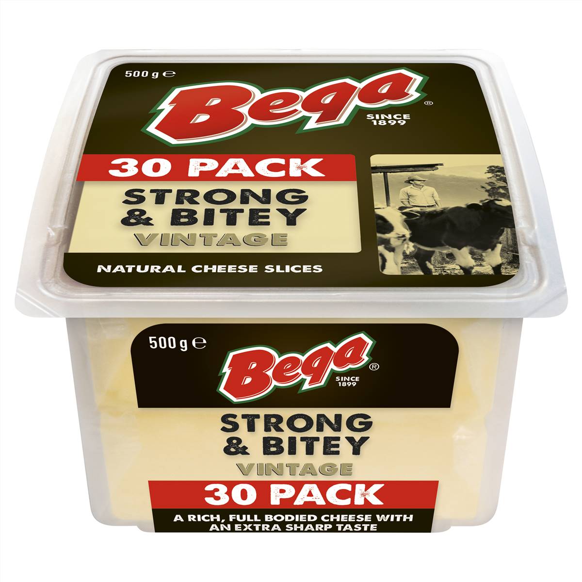 Bega Cheese Slices Strong & Bitey 500g