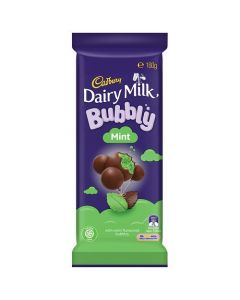 Cadbury Chocolate Block Bubbly Mint 160g