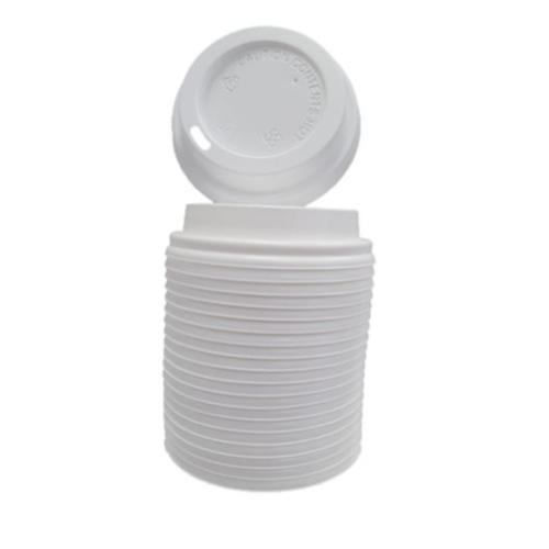 Campus & Co Disposable Coffee Cup White Lid Double Wall50pk