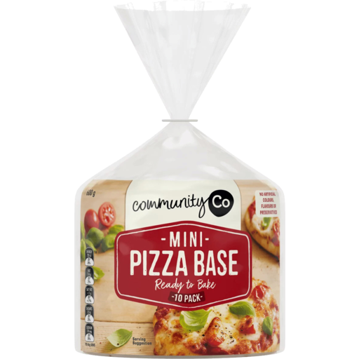 Community Co Pizza Base Mini 600g 10pk