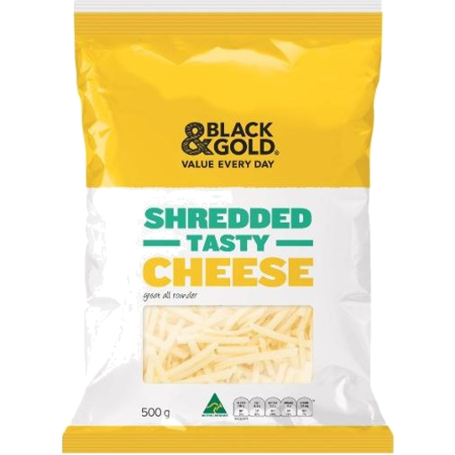 Black & Gold Shredded Tasty Cheese 500g