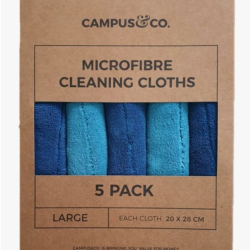 Campus & Co Microfibre Cleaning Cloths Blue 5pk