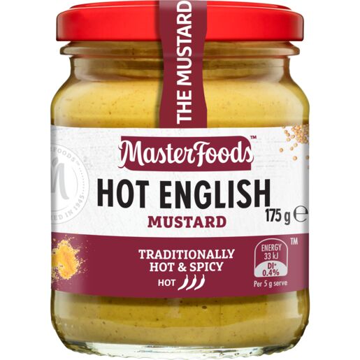 Masterfoods Mustard Hot English 175g