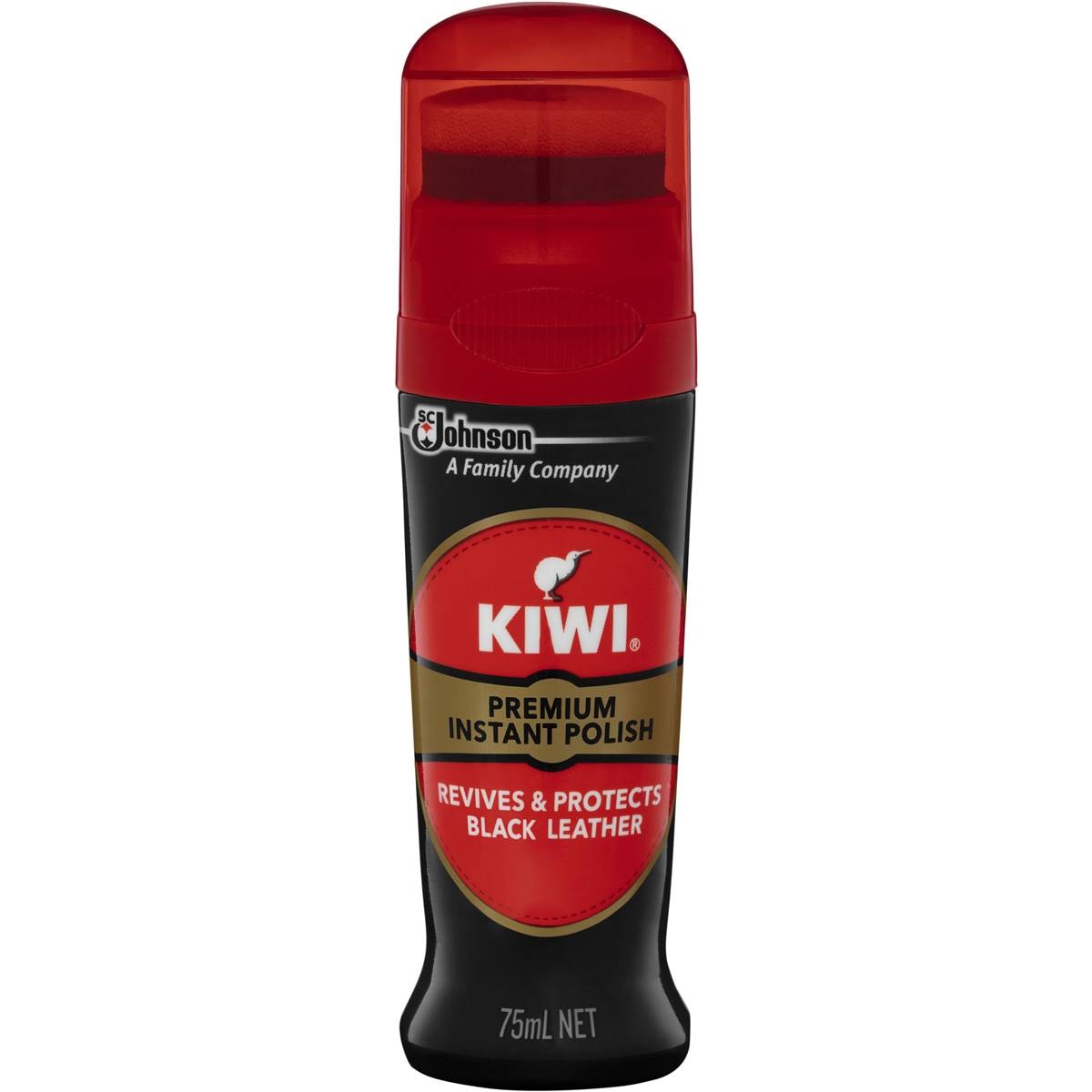 Kiwi Premium Instant Polish Black Leather 75ml