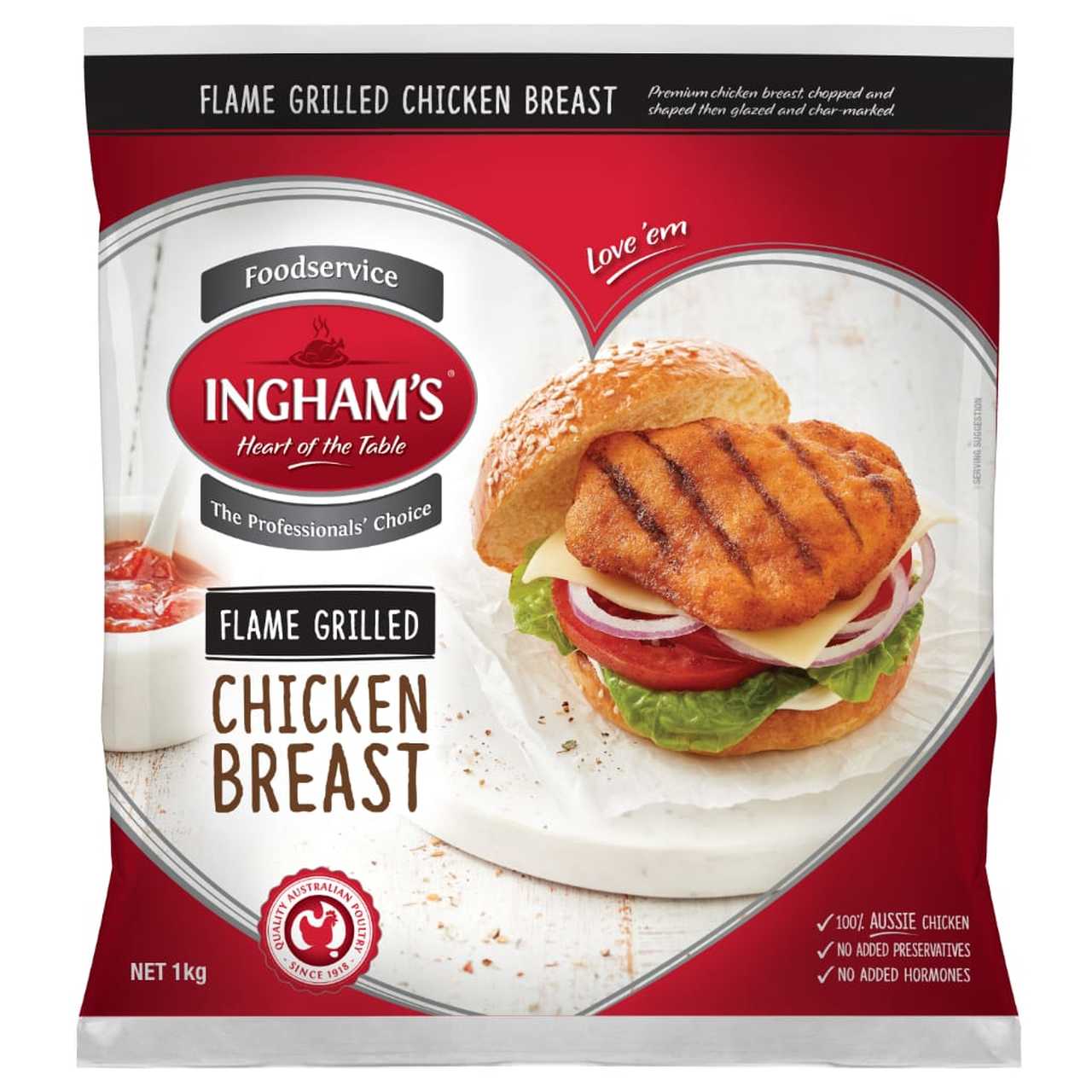 Inghams Flame Grilled Chicken Breast 1kg