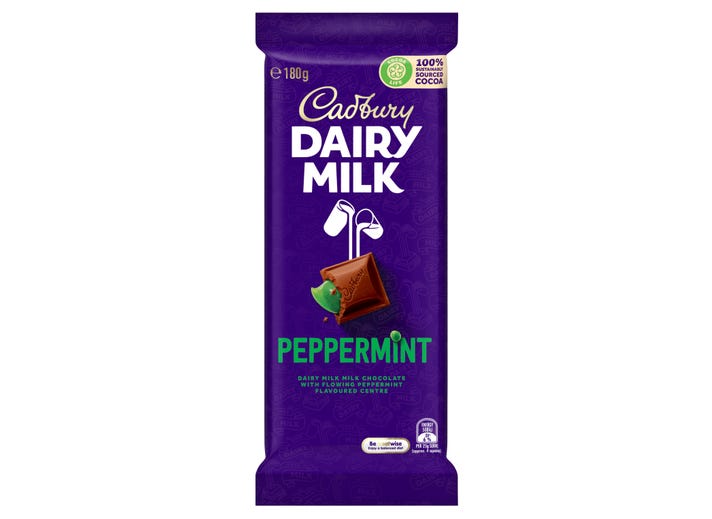 Cadbury Chocolate Block Peppermint 180g