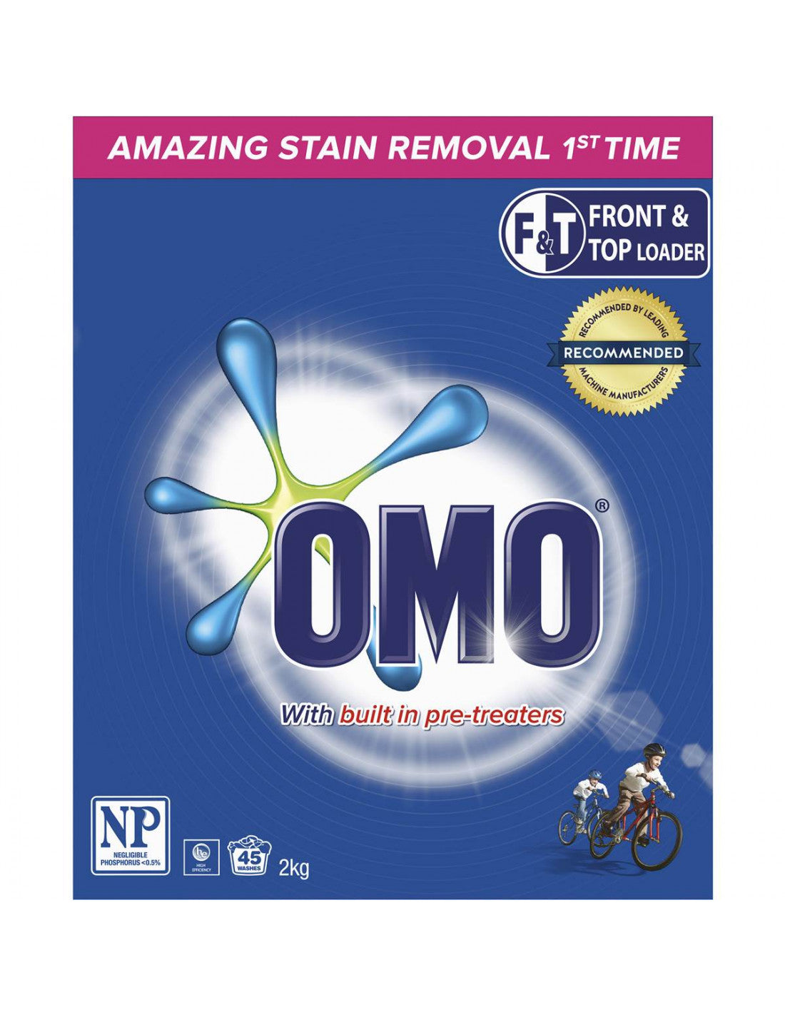 Omo Front & Top Loader Powder Standard Active 2kg