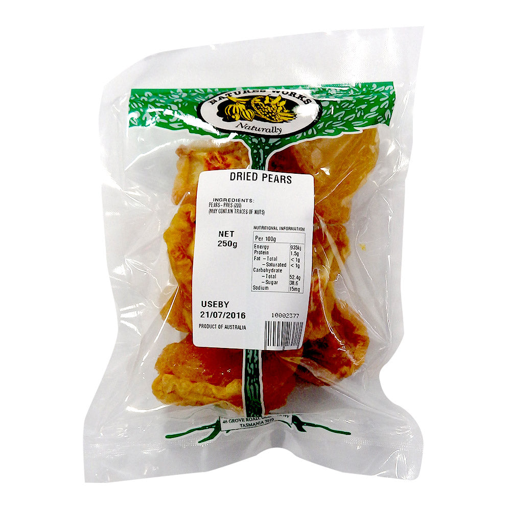 Natures Works Dried Pears 250g