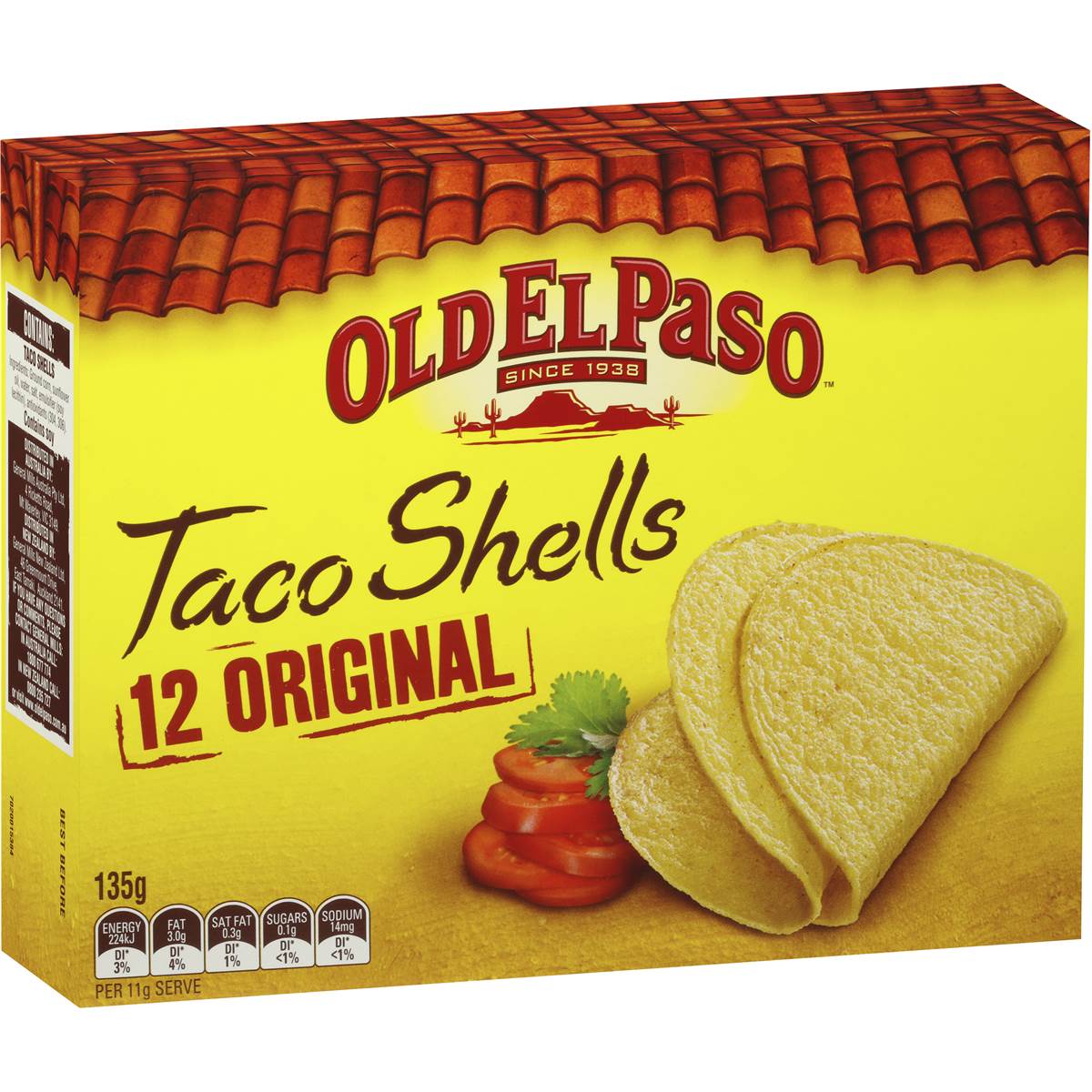 Old El Paso Taco Shells Corn 135g 12pk