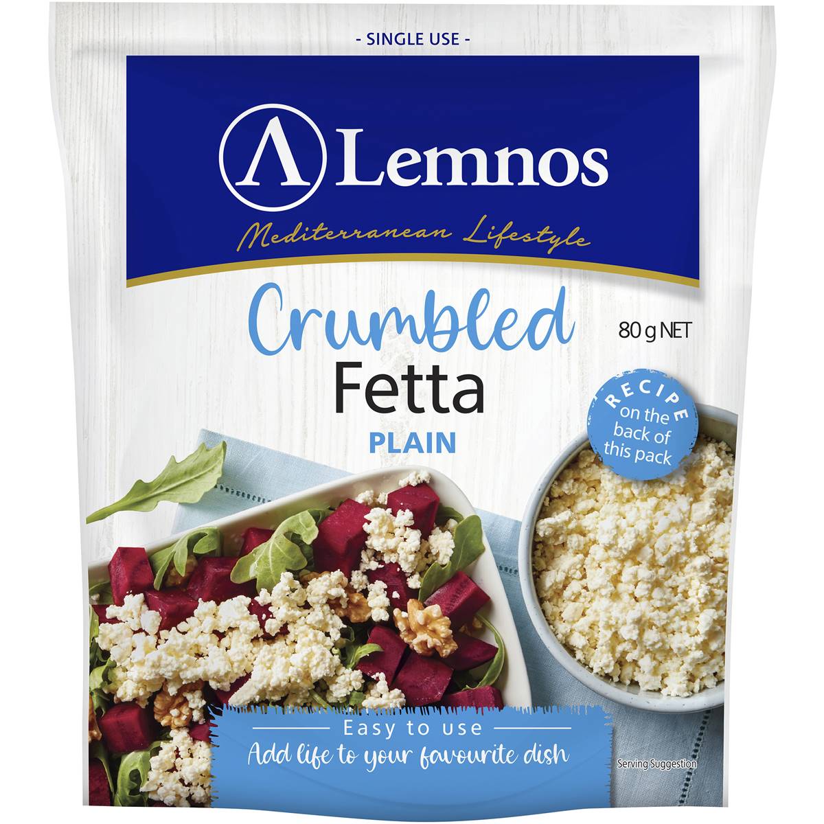 Lemnos Crumbled Fetta Pouch 150g