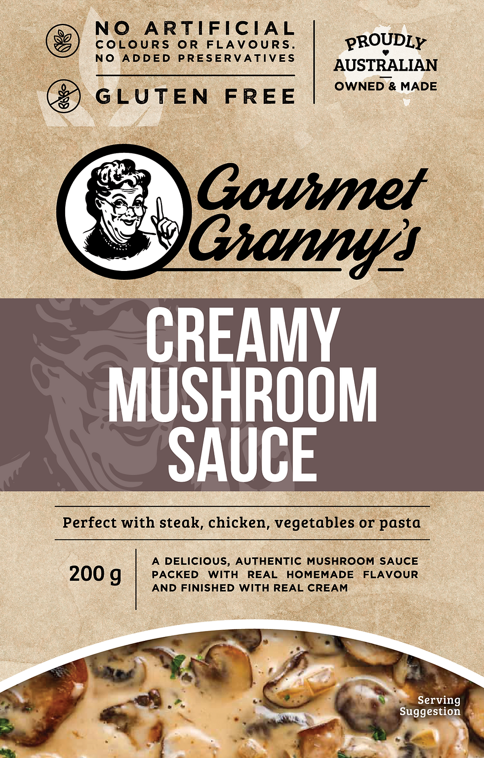 Gourmet Grannys Creamy Mushroom Sauce 200g