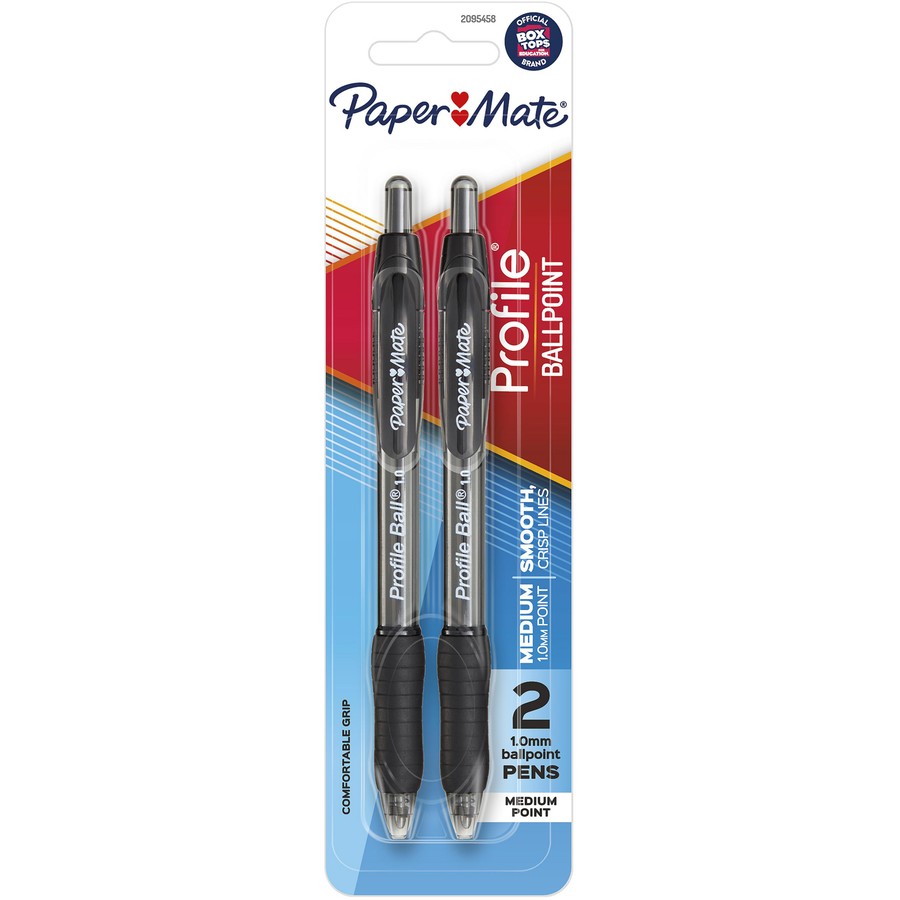 Papermate Pen Profile Black 2pk