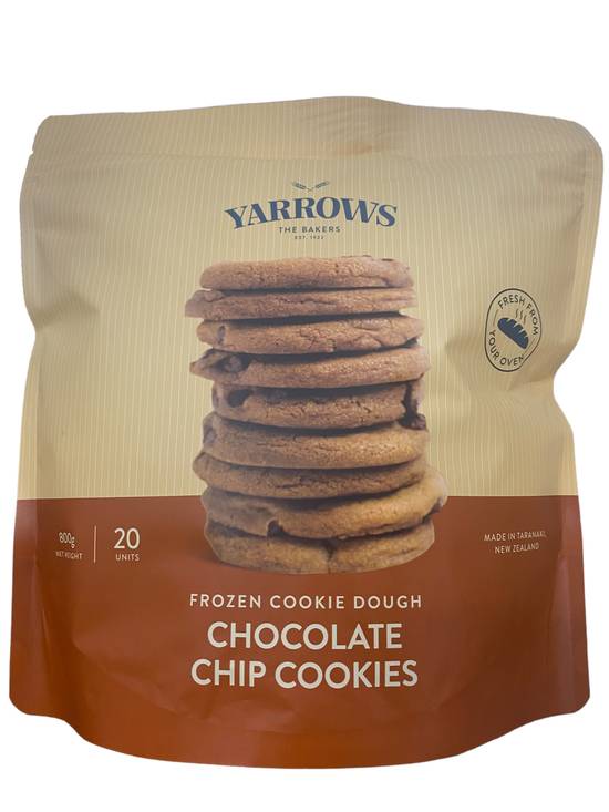 Yarrows Cookie Choc Chip Dough 40g 18pk